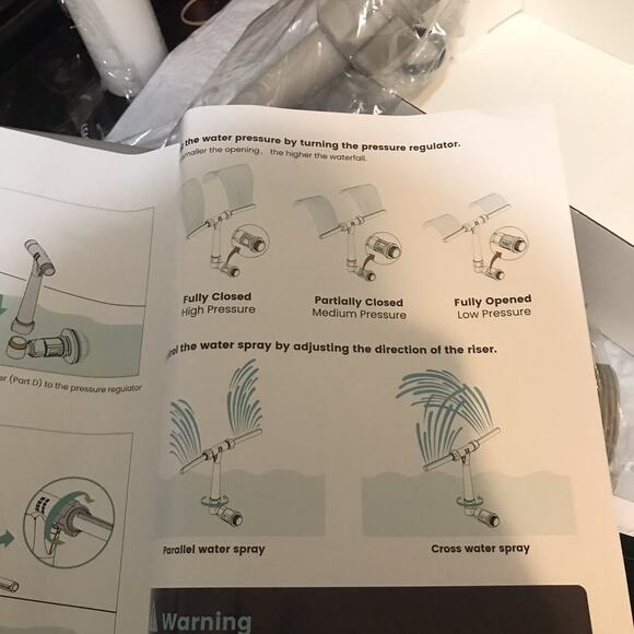 POOLHACKER Swimming Pool Fountains for Above Ground Pool Waterfall - Picture 9 of 10